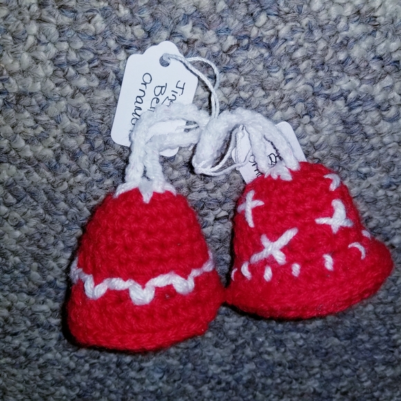 NEW Handmade Crochet Christmas Bell Ornaments - Picture 2 of 2